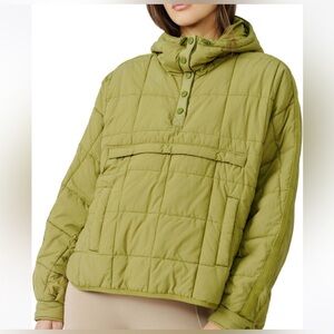 Free People Pippa Packable Pullover Puffer in Dusty Army Green